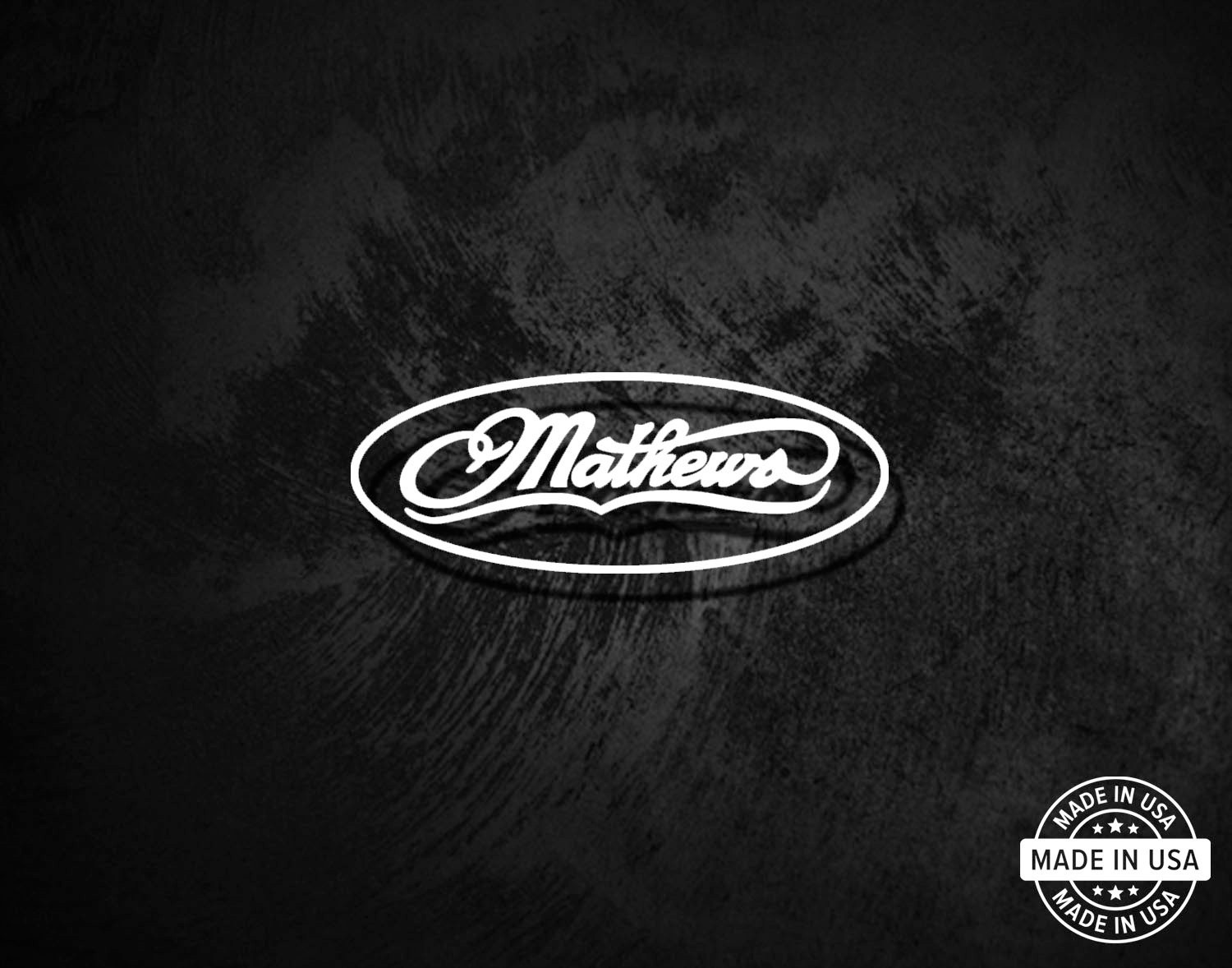 Mathews Archery Decal, Vinyl Die Cut Window Sticker, 100% Made In USA