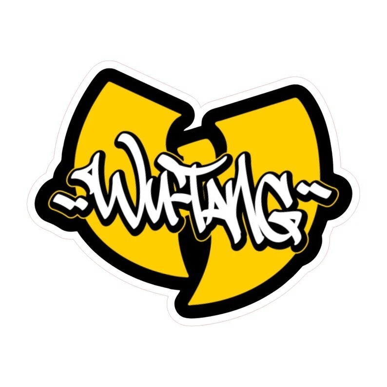 Wu-Tang Street Wear 5.5 Yellow Vinyl Decal Sticker