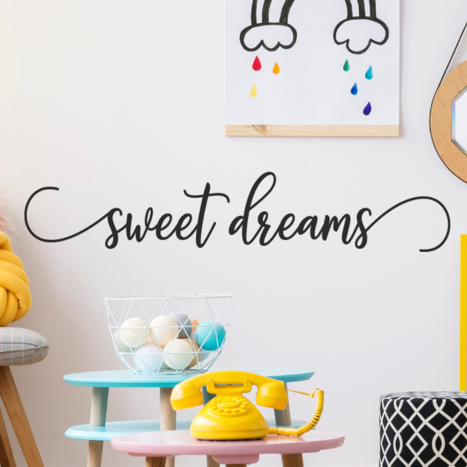 Inspirational Wall Decal Quote – Sweet Dreams – Bedroom Decor for Kids or Adults