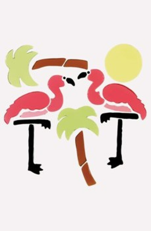 Flamingos GelGems Window Clings Small Bag