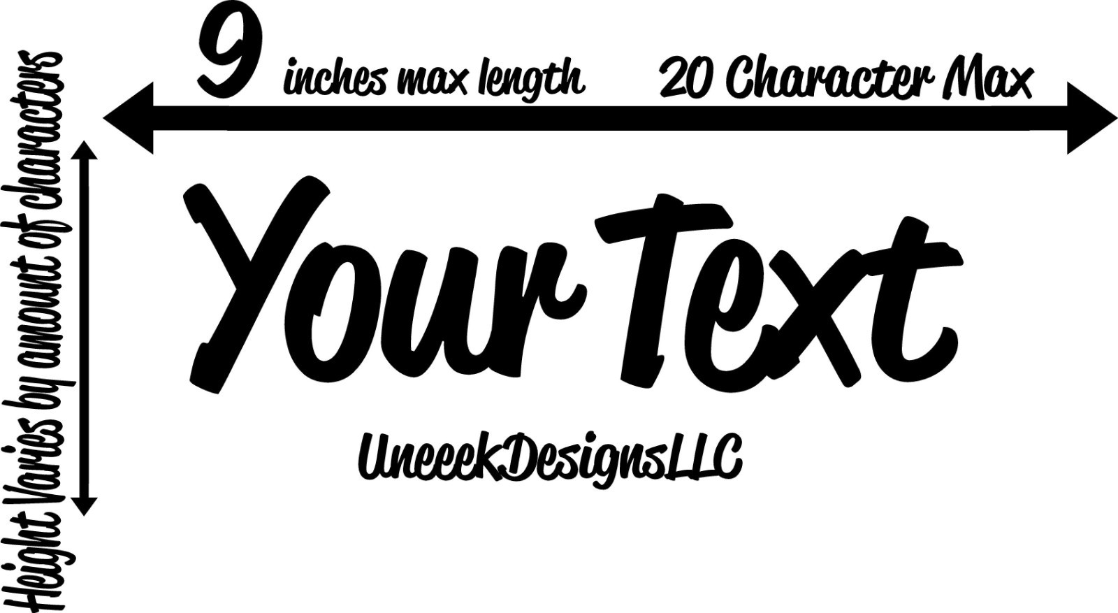 Custom Text Vinyl Decal Sticker Car Window Bumper Personalized Lettering Script