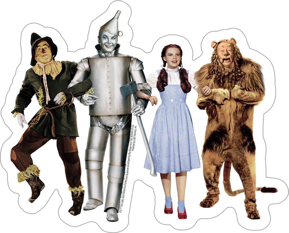 Sticker – The Wizard Of Oz Dorothy Scarecrow Tin Man Lion 1930s Children's Movie
