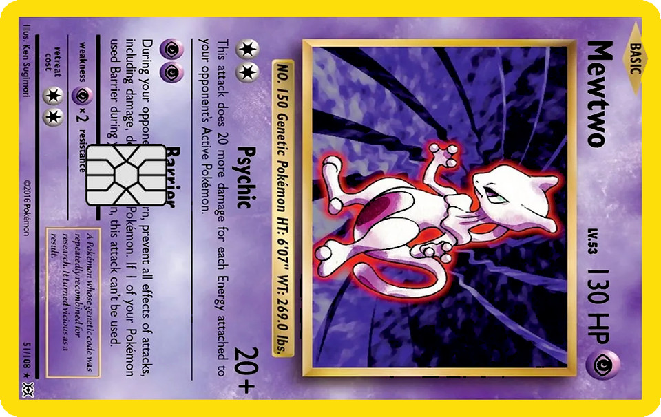 Pokémonster Card Collection Credit Card Skin / Wrap Decal Pre-Cut Sticker