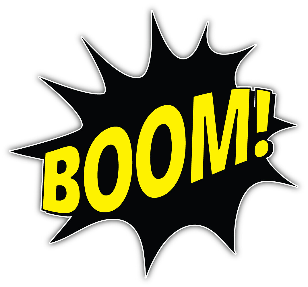 Batman VS Joker Boom Speech Bubble Cartoon Sticker Bumper Decal – "SIZES"