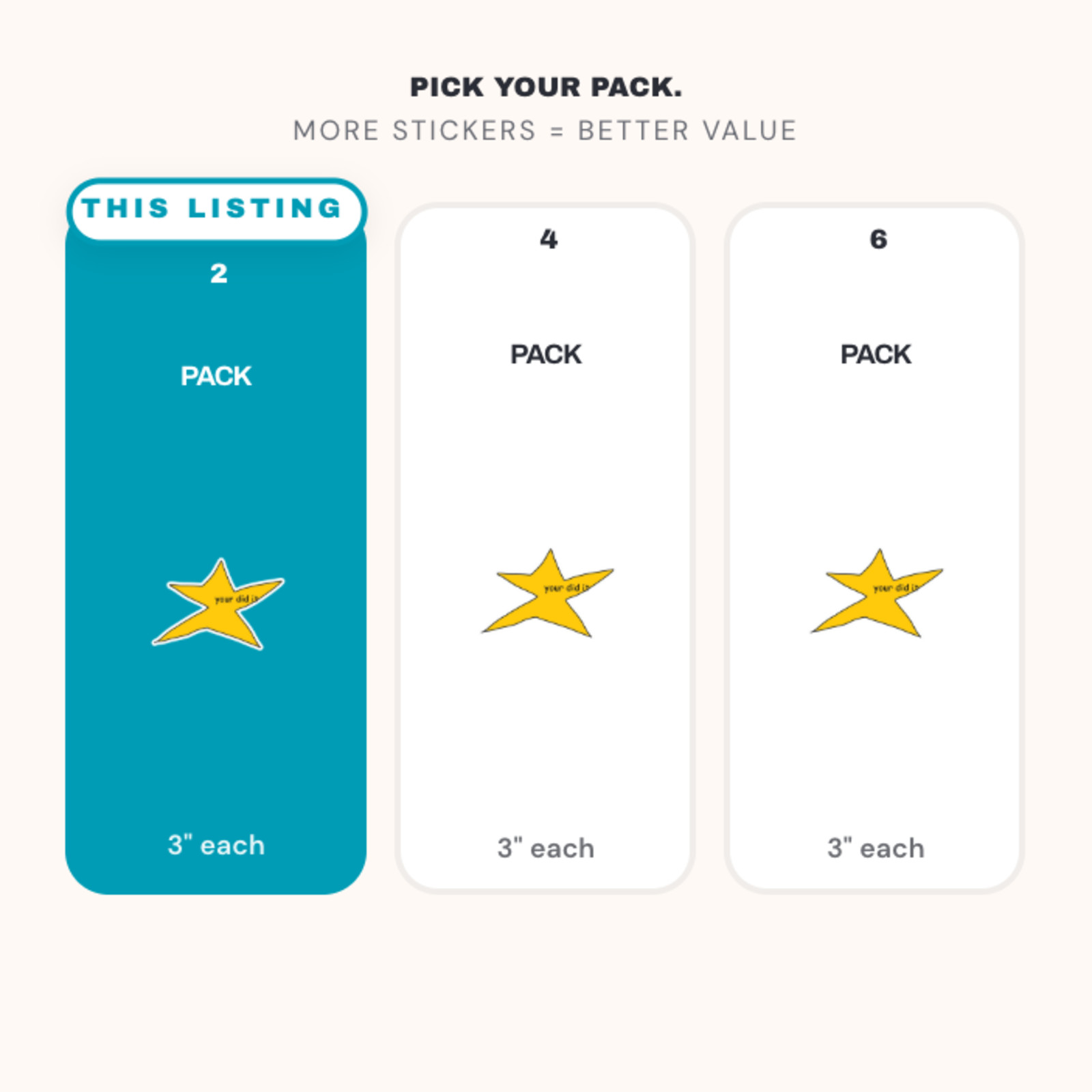 Your Did It Meme Star 2 Pack 3" Stickers Waterproof Vinyl Laptop Bottle Decal