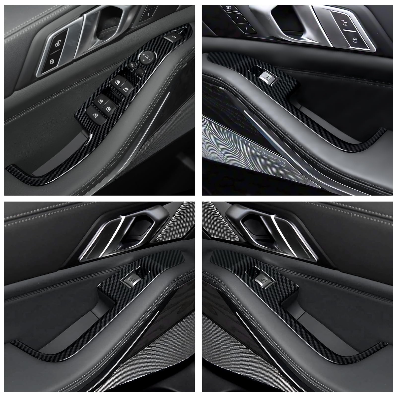Car Window Lift Switch Cover Decal ABS Trim Sticker for BMW X5 G05 20192026