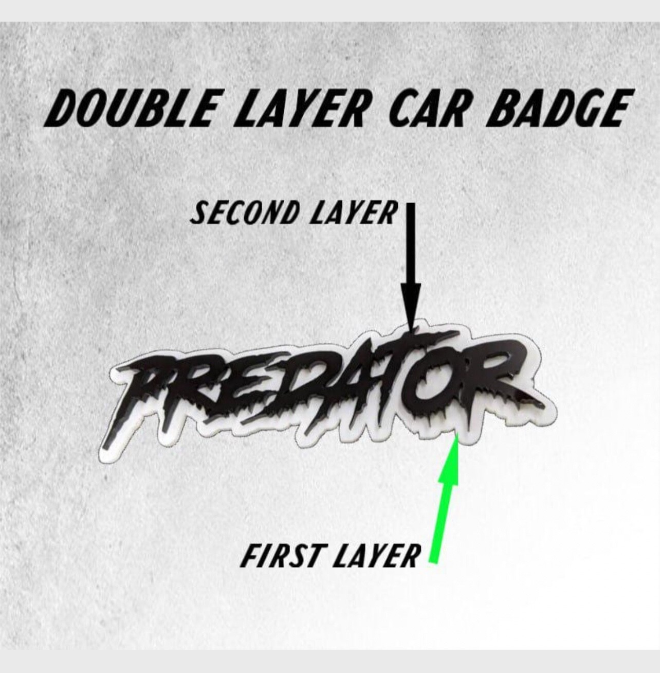 MULTI COLOR Custom Lazer Cut Car Acrylic Emblem Badge Customized Text Names LOGO