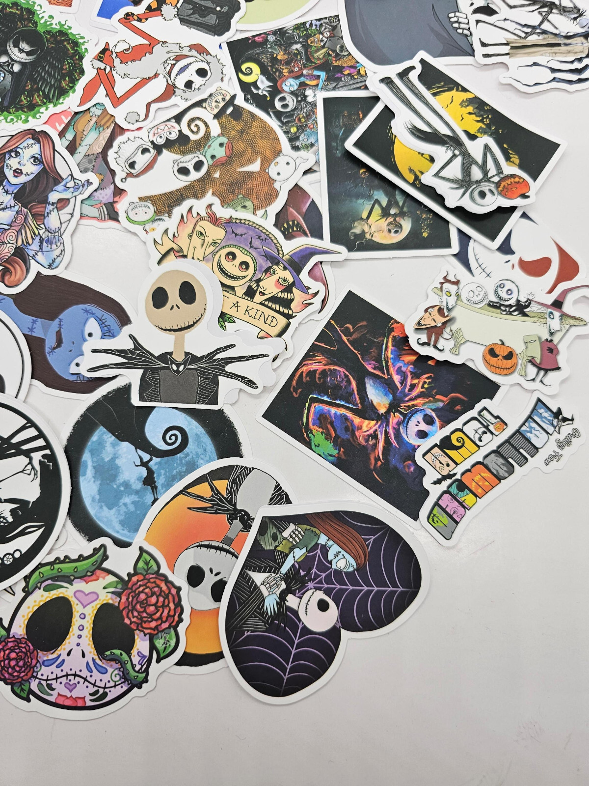 50 Pack Of Halloween Themed Stickers Jack Skellington oogie boogie No Duplicates