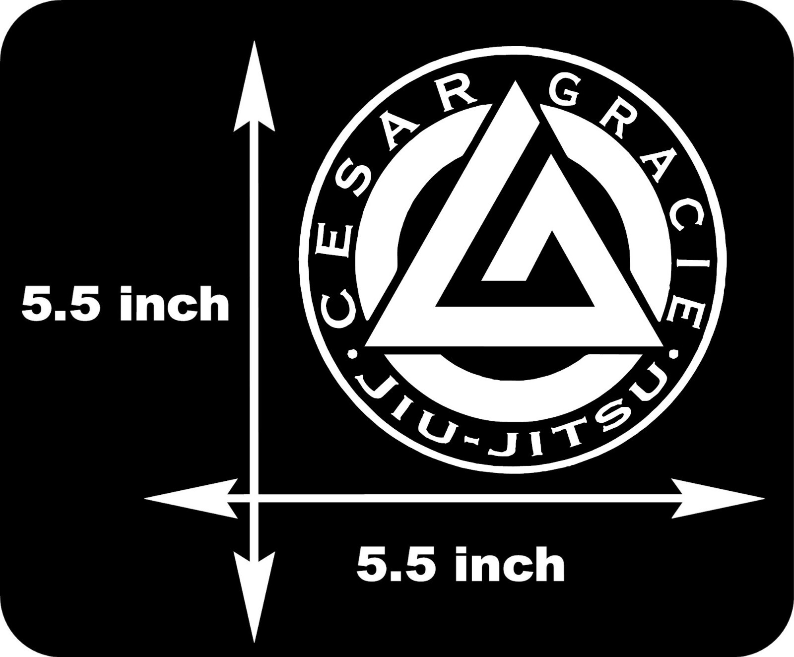 Gracie BJJ Brazilian Jiu Jitsu MMA Mixed martial vinyl decal sticker 5.5" x 5.5"