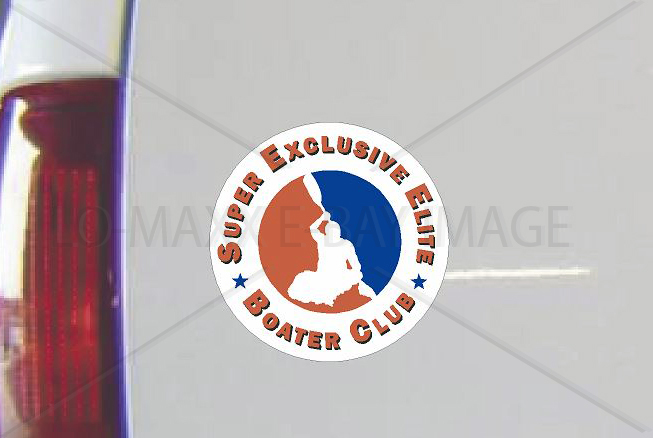 Super Exclusive Elite Boater Club Whitewater River Kayaking Printed Vinyl Decal
