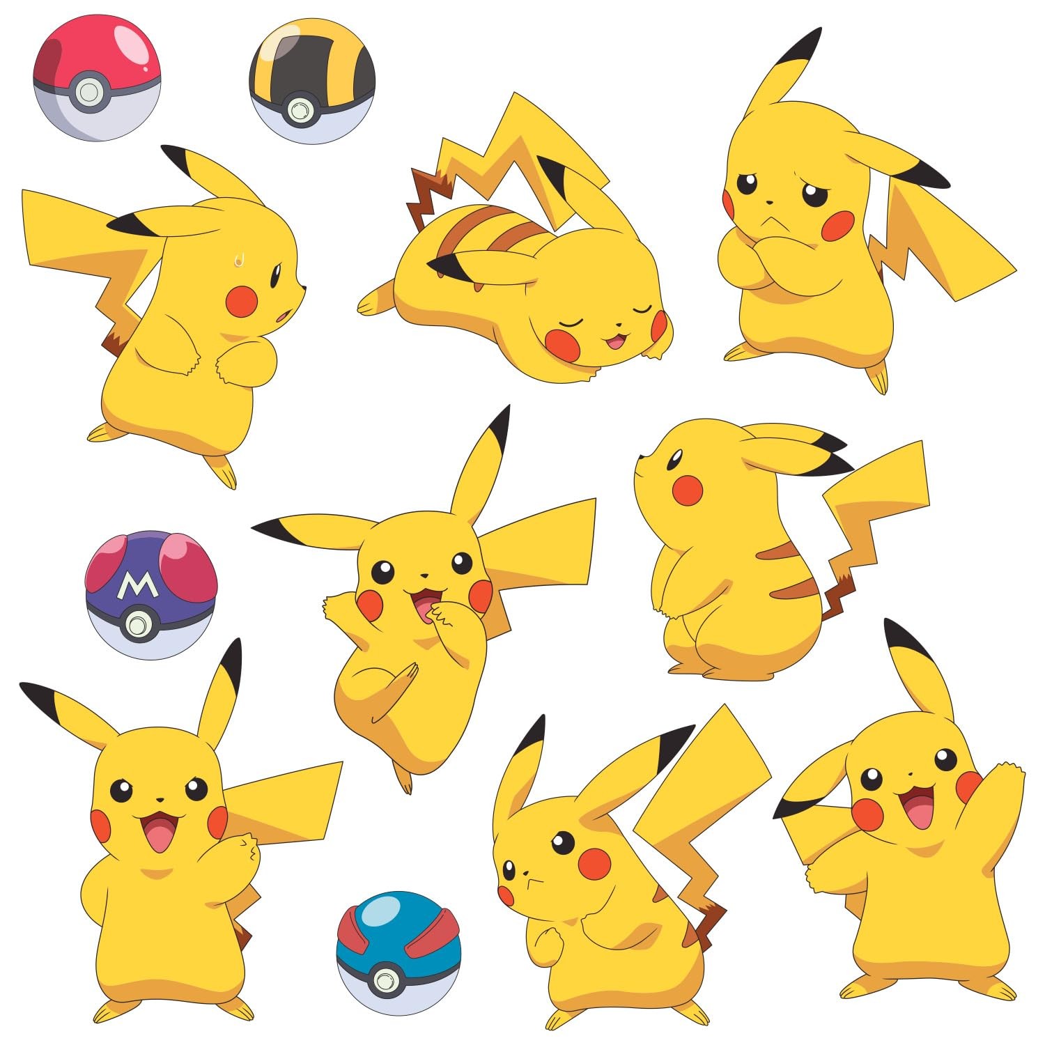 RMK3596SCS Pokemon Pikachu Peel and Stick Wall Decals