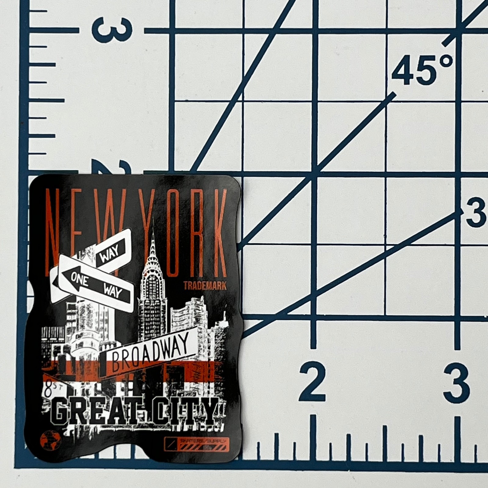 New York Great City Vinyl Sticker Broadway NYC Chrysler Building Souvenir