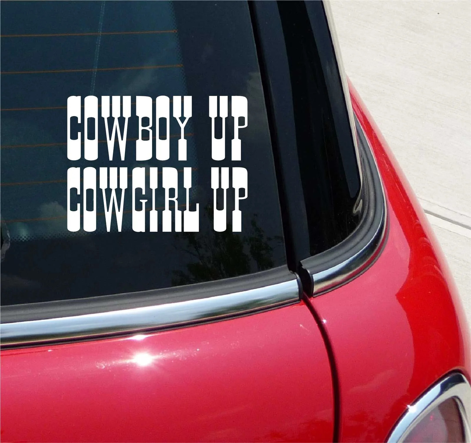 COWBOY COWGIRL UP SET RODEO RANCH GRAPHIC DECAL STICKER ART CAR WALL DECOR
