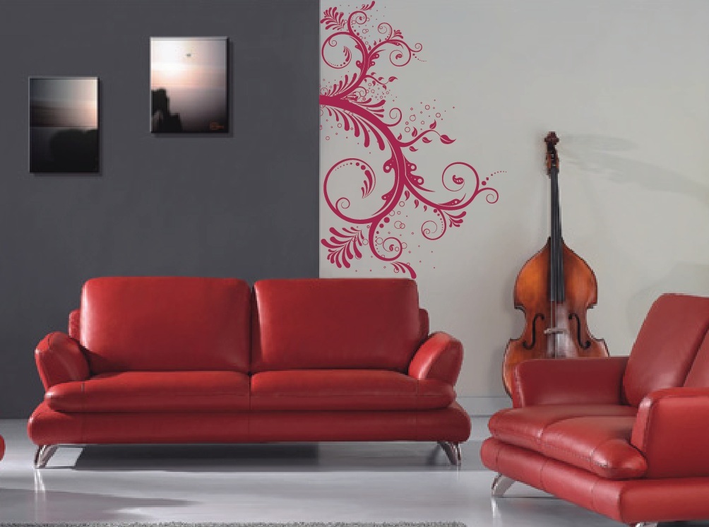 Large Wall Art Floral Decal Ornament Swirls Vinyl Sticker Nursery Removable Tree