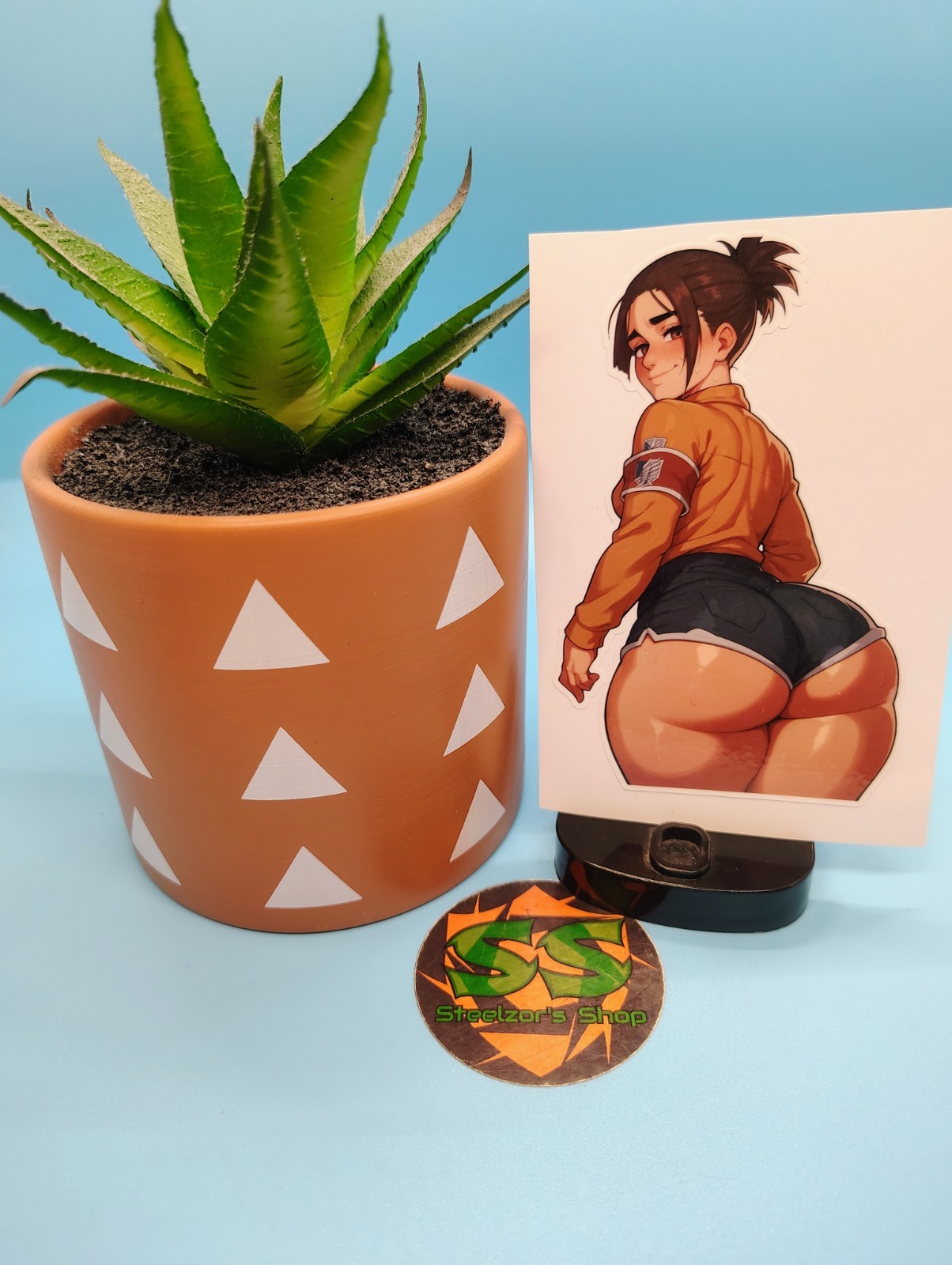 (4.5 Inches) Lewd Anime Girl – Thicc Shorts Water-Resistant Vinyl Sticker