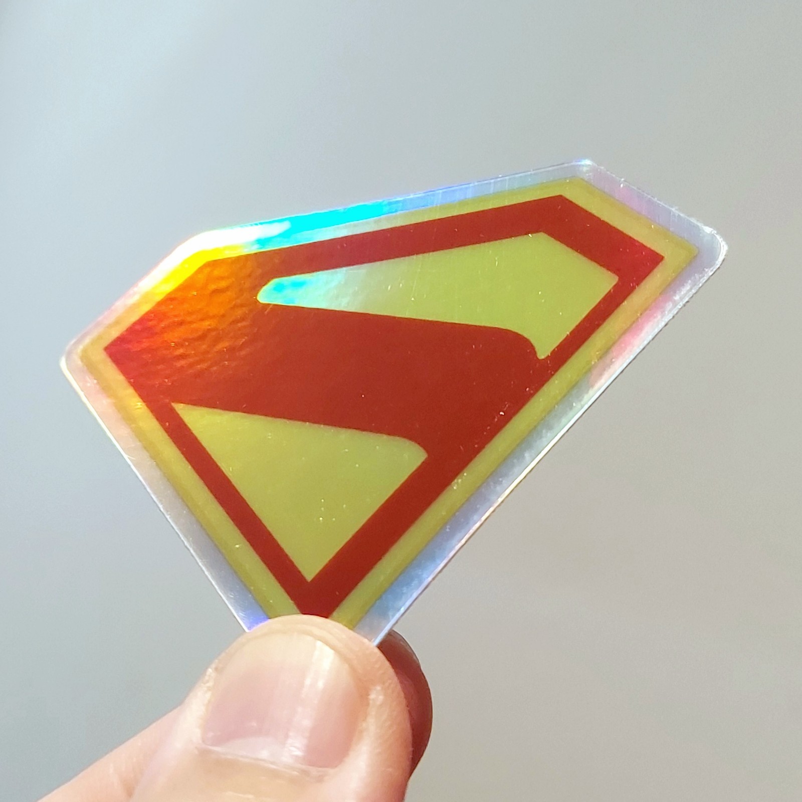 Superman S Logo Superhero Holographic Reflective Holo Sticker Decal | DC Comics