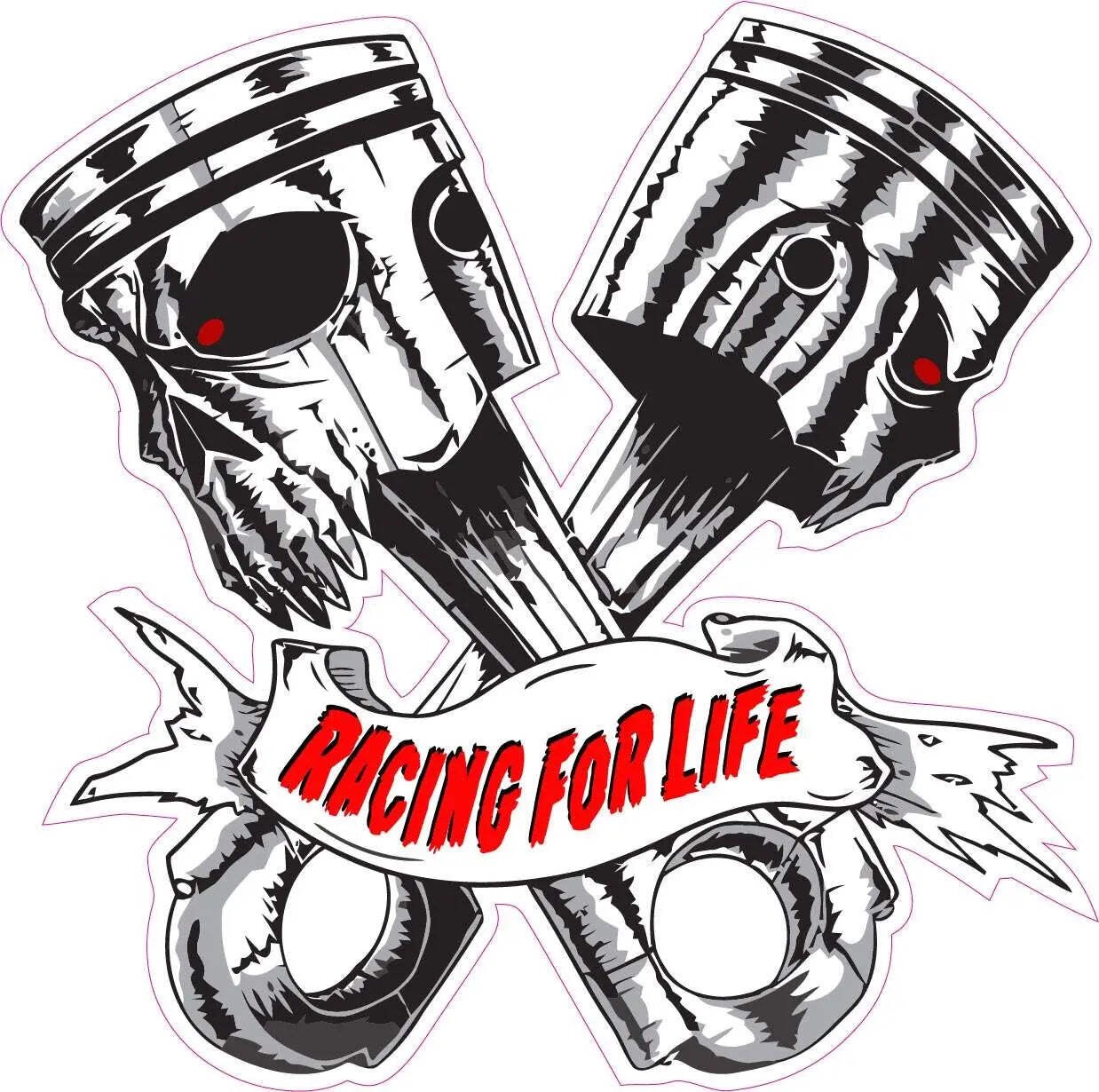 Skulls Pistons Racing for Life Version 1 Decal