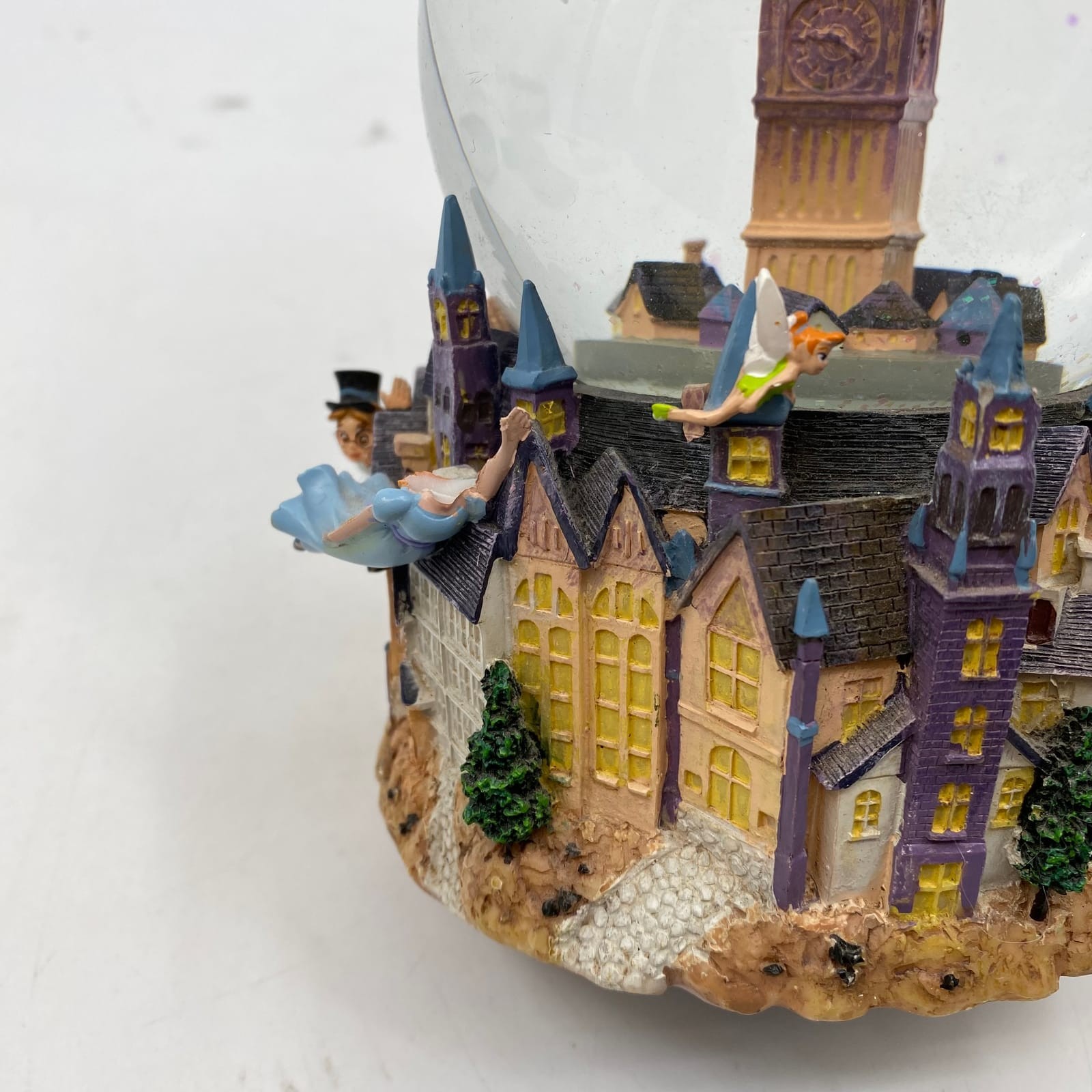 Disney Blue Green Peter Pan Snow Globe | Collectible Mural | OS