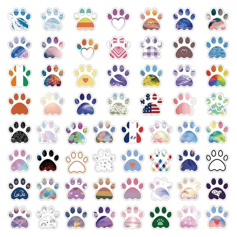 PAW PRINTS Vinyl Stickers~DOG Puppy CAT Kitten PET Animal Print~WATERPROOF Decal