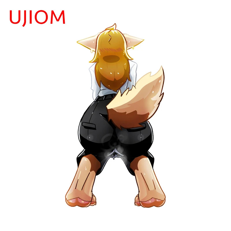 UJIOM Furry Ass Cartoon Wall Stickers Vestibule Wardrobe Door Decal Vinyl