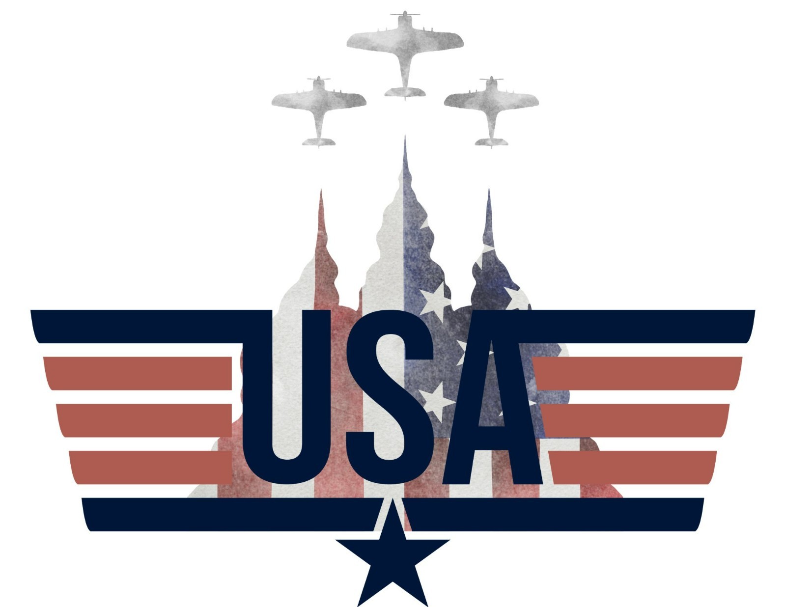 USA red white blue Sticker Decal Laptop Wall Mirror Cup Tumblr Locker