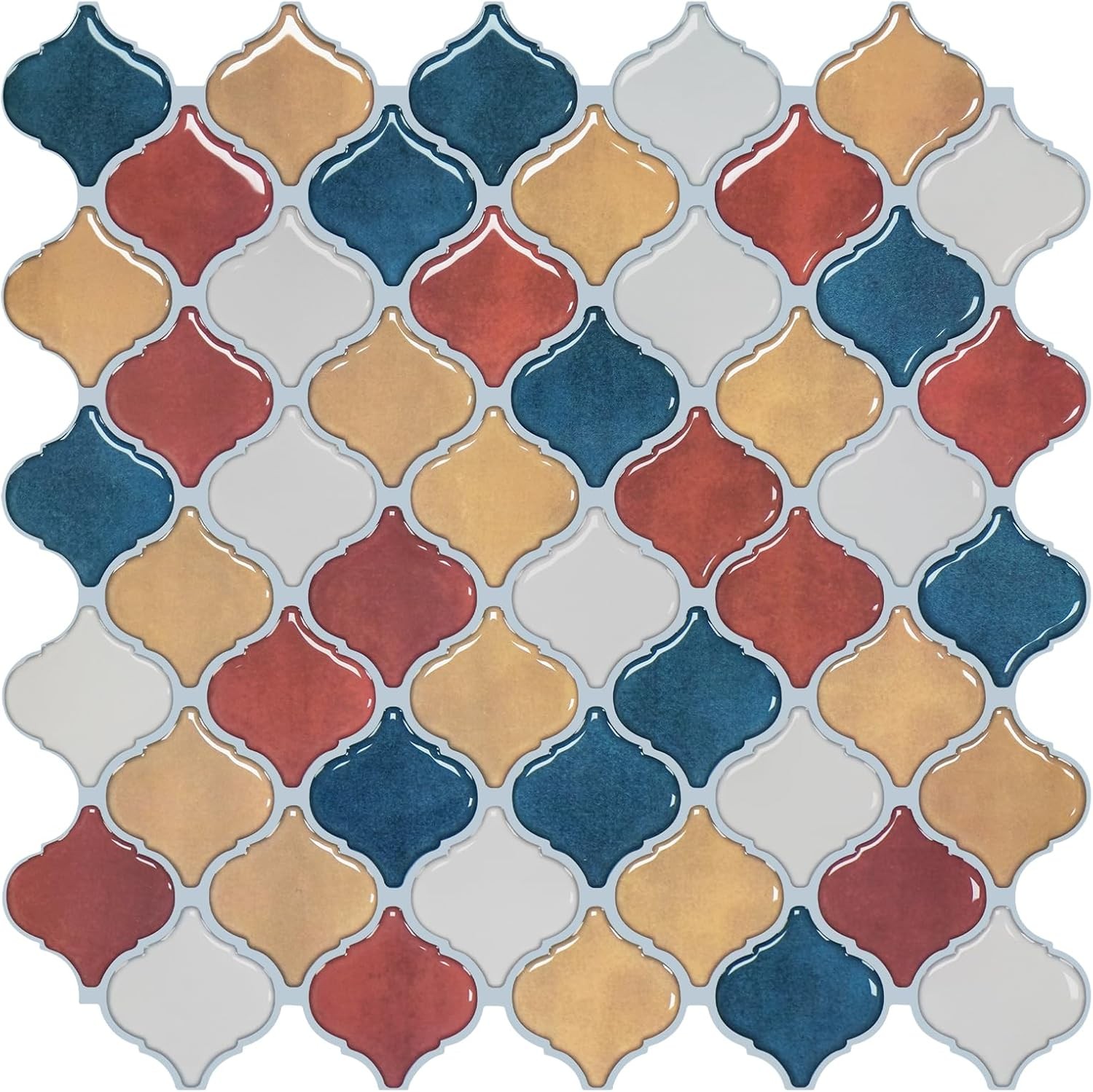 Arabesque Peel Stick Backsplash 12×12” Backsplash Tile for Kitchen Self Adhesive