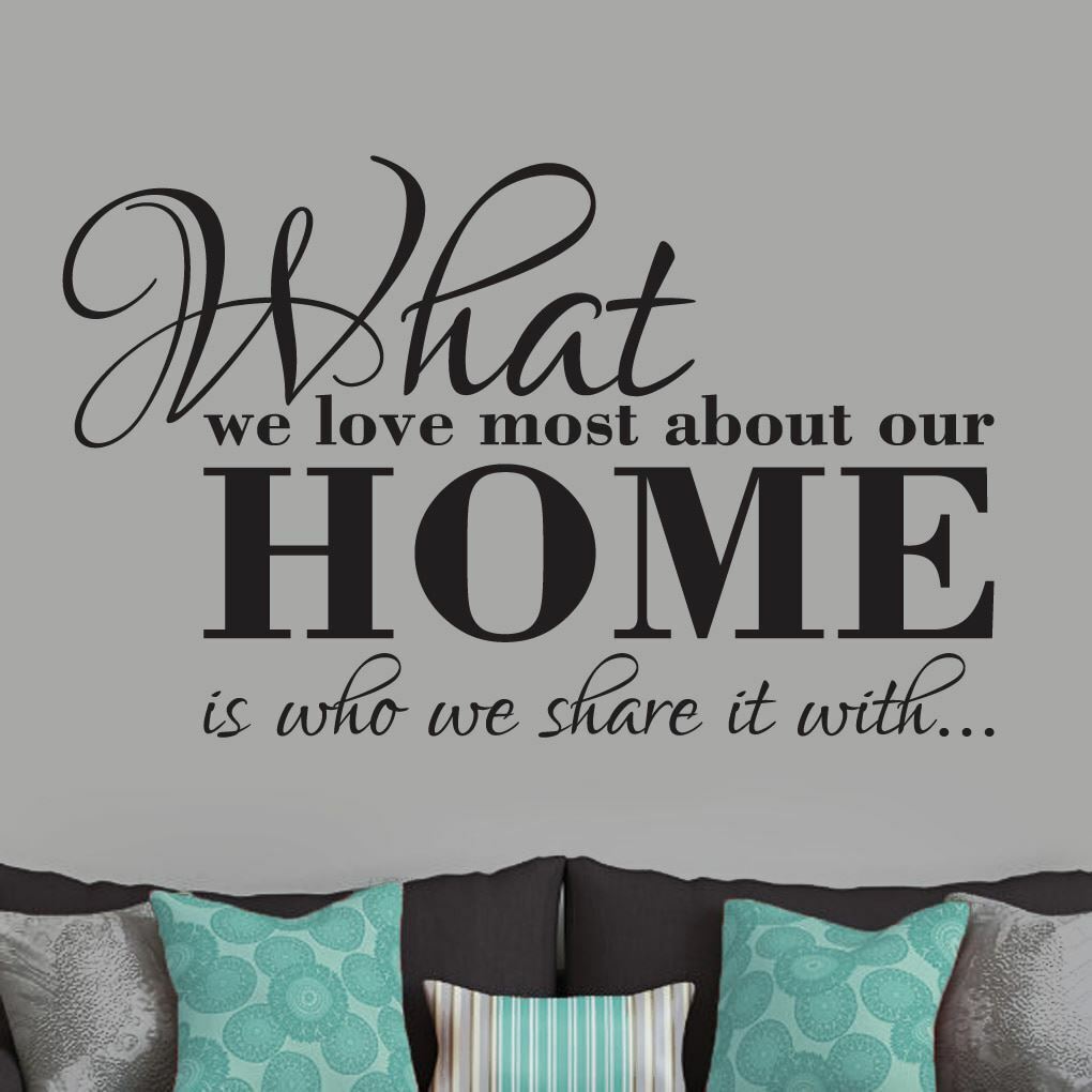 What We Love Most About Our Home Wall Decal – Entryway, Family, Living Room, Art