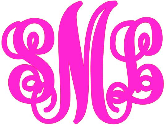 Script Monogram- Great gift idea for Yeti, Cellphones, Auto, Laptop
