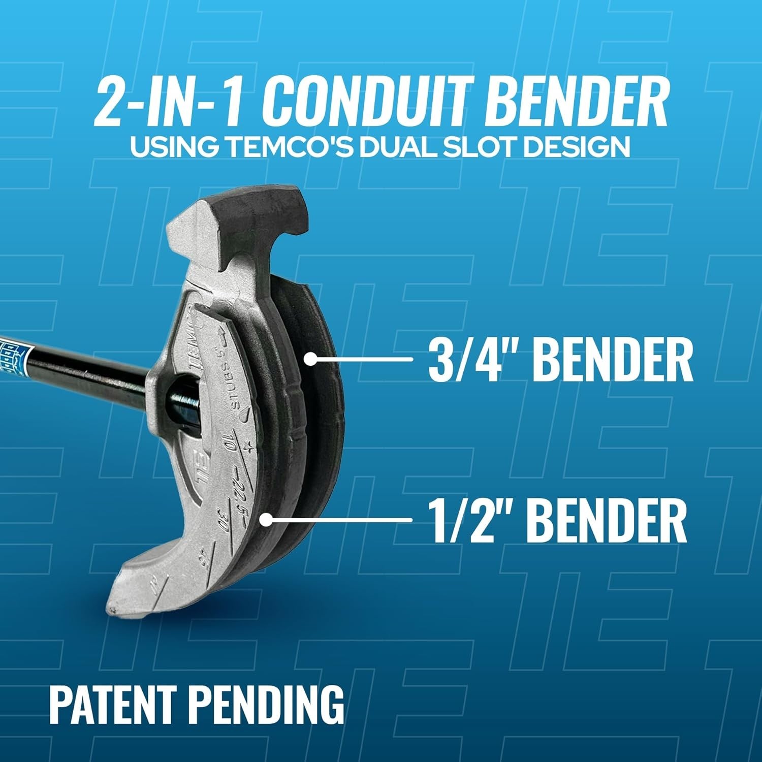 2 in 1 Dual Shoe Conduit Bender – 1/2" & 3/4" EMT, Rigid – 2…
