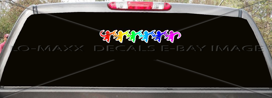 Colorful Barrel Of Monkeys Chain Novelty New Design Printed Vinyl Sticker