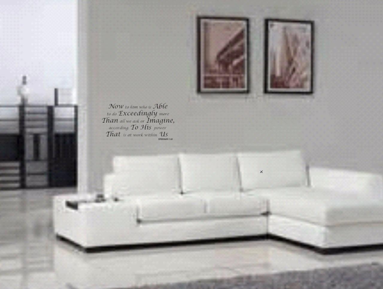 Ephesians 3:20 BIBLE VERSE Quote Now to Him who is able Wall Art vinyl Decal NEW