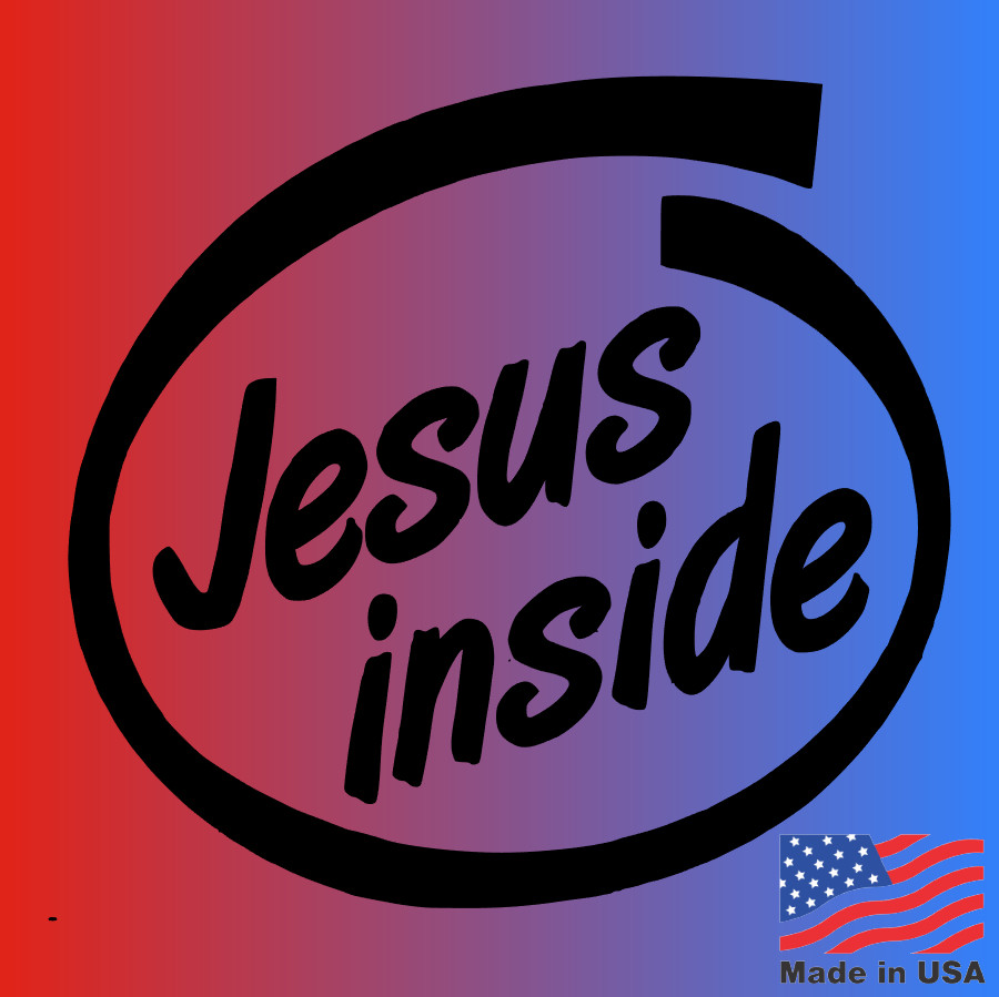 Jesus Inside Vinyl Decal – Many colors available – Free Shipping