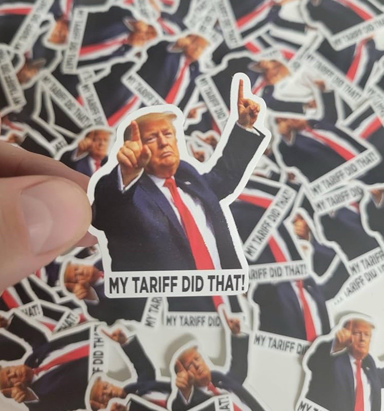 25 PACK – MY TARIFF DID THAT Donald Trump Meme 2” Vinyl Decal Stickers Set Lot