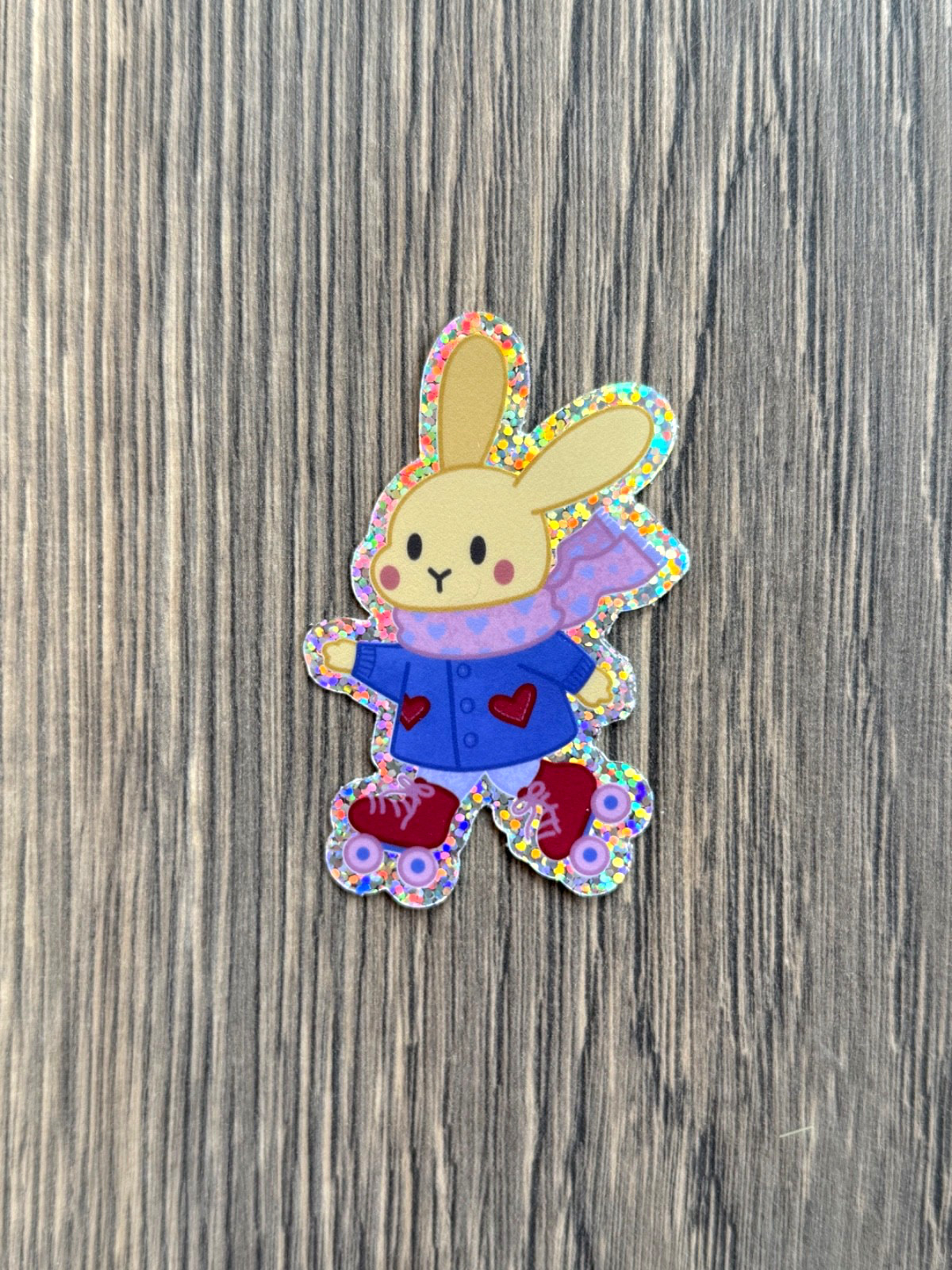 Vinyl Art Print Sticker “Rollerskating Rabbit” Brianna Alderfer
