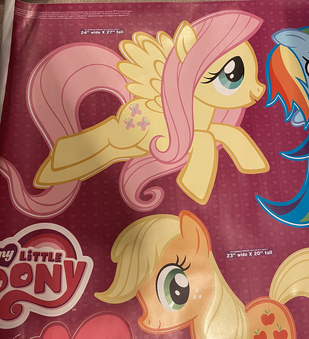 My Litte Pony Images Fathead! – Full Sheet of 10 Large Reuseable Stickers!