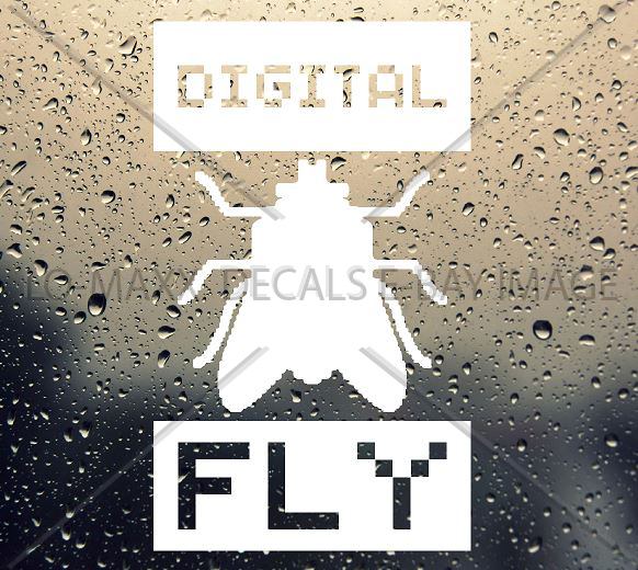 Digital Fly Custom Art Graphic Design Various Colors & Sizes Die Cut Vinyl Decal