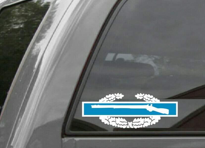 COMBAT INFANTRY BADGE CIB Vinyl Window Decal Sticker U.S. Army