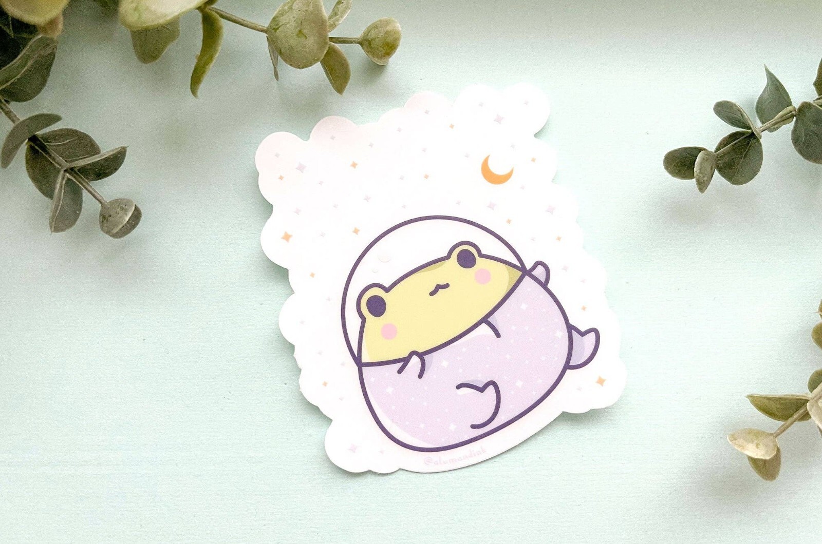 Gogo the Frog in Space Sticker – Clear Vinyl