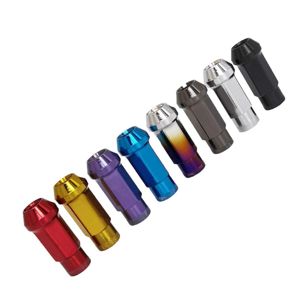 Lug Nuts M12X1.25 Open End Wheel Nuts,Taper Acorn Seat, Forged Locknut Racing Nu