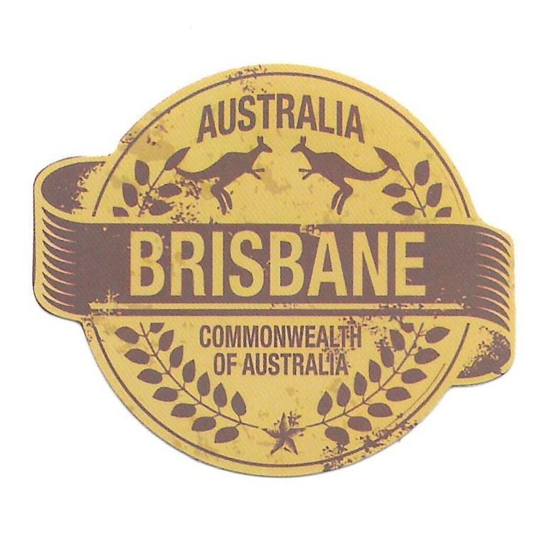Brisbane Australia Sticker Die Cut Kangaroo Decal Travel Scrapbooking Journal