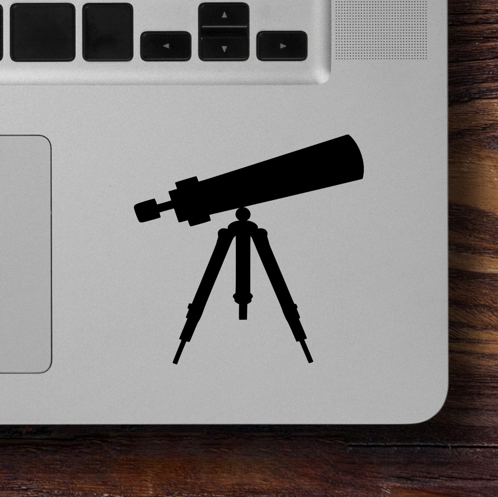 Telescope on Tripod Vinyl Decal – Astronomy Stargazing Sticker – 20 Colors