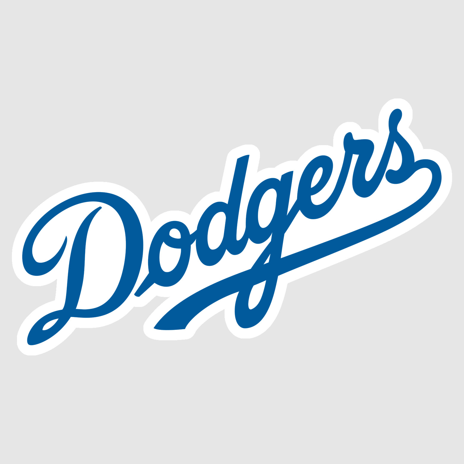 Los Angeles Blue White Baseball Weather Resistant Vinyl Sticker/Decal 26