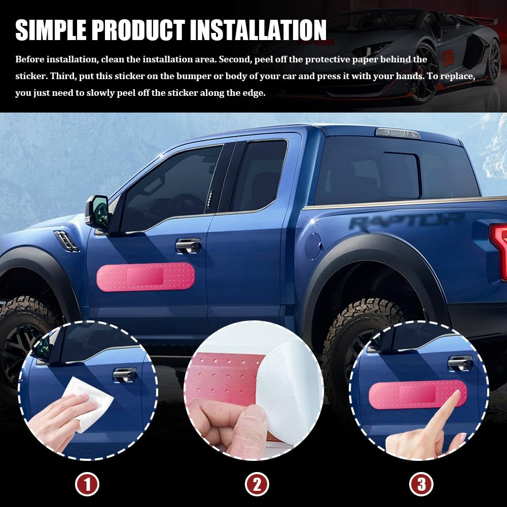 2PCS Car Bandaid Sticker, Giant Car Bumper Sticker Large Bandage Decal, Banda…