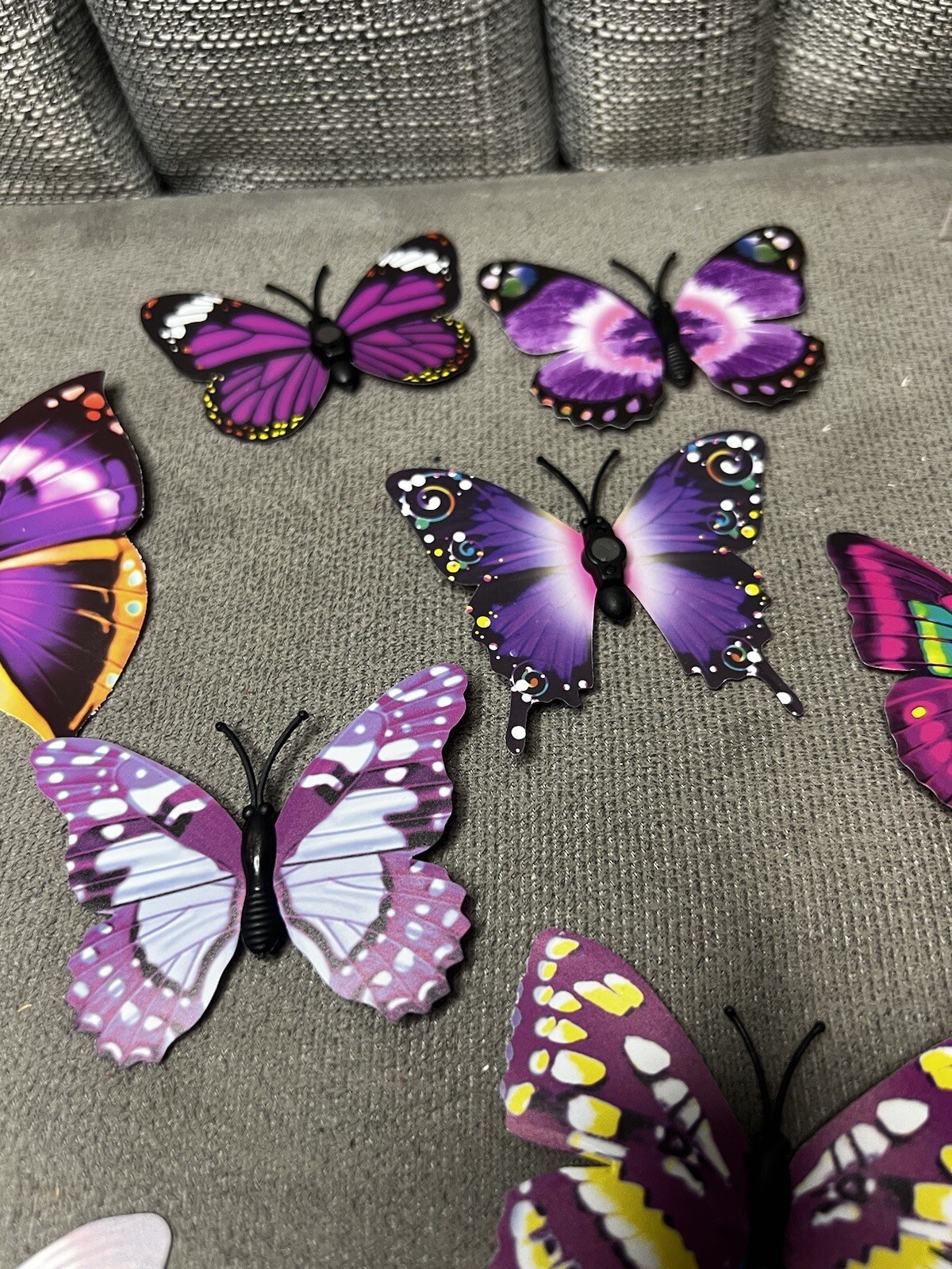 SPC 3D Magnetic Butterflies Wall Fridge Decor Crafts Mixed Sizes Realistic Lot