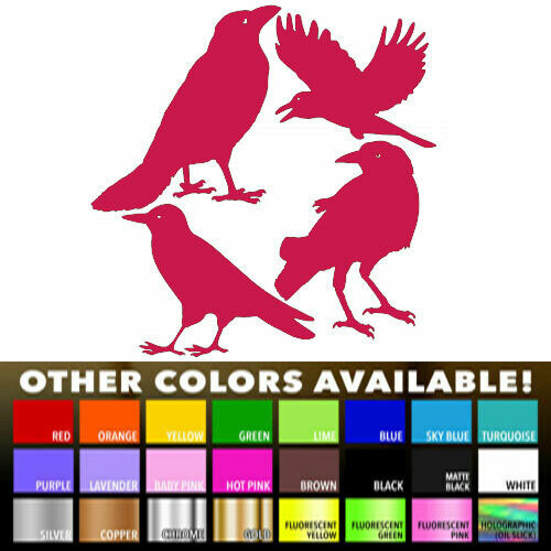 Crow Raven Blackbird vinyl decal Sticker for Window Home Wall Door DIY art decor