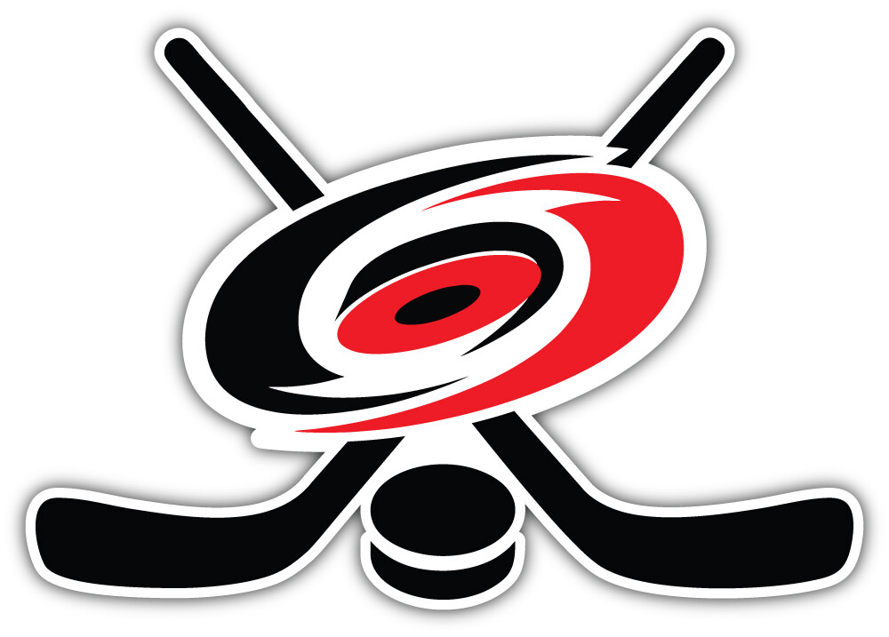 Carolina Hurricanes Sticks NHL Sport Car Bumper Sticker Decal "SIZES"