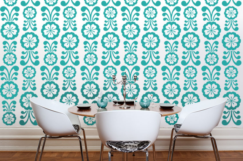 Flower Wall Decal, Flower Wall Decorations, Retro Wall Decor, Mid Century Modern