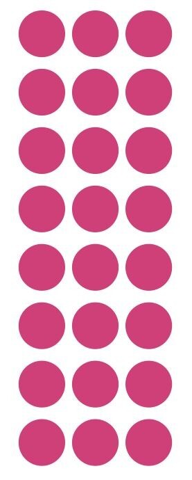 1" Hot Pink Round Label Dots Stickers Color Coding Inventory 1 Inch Dot