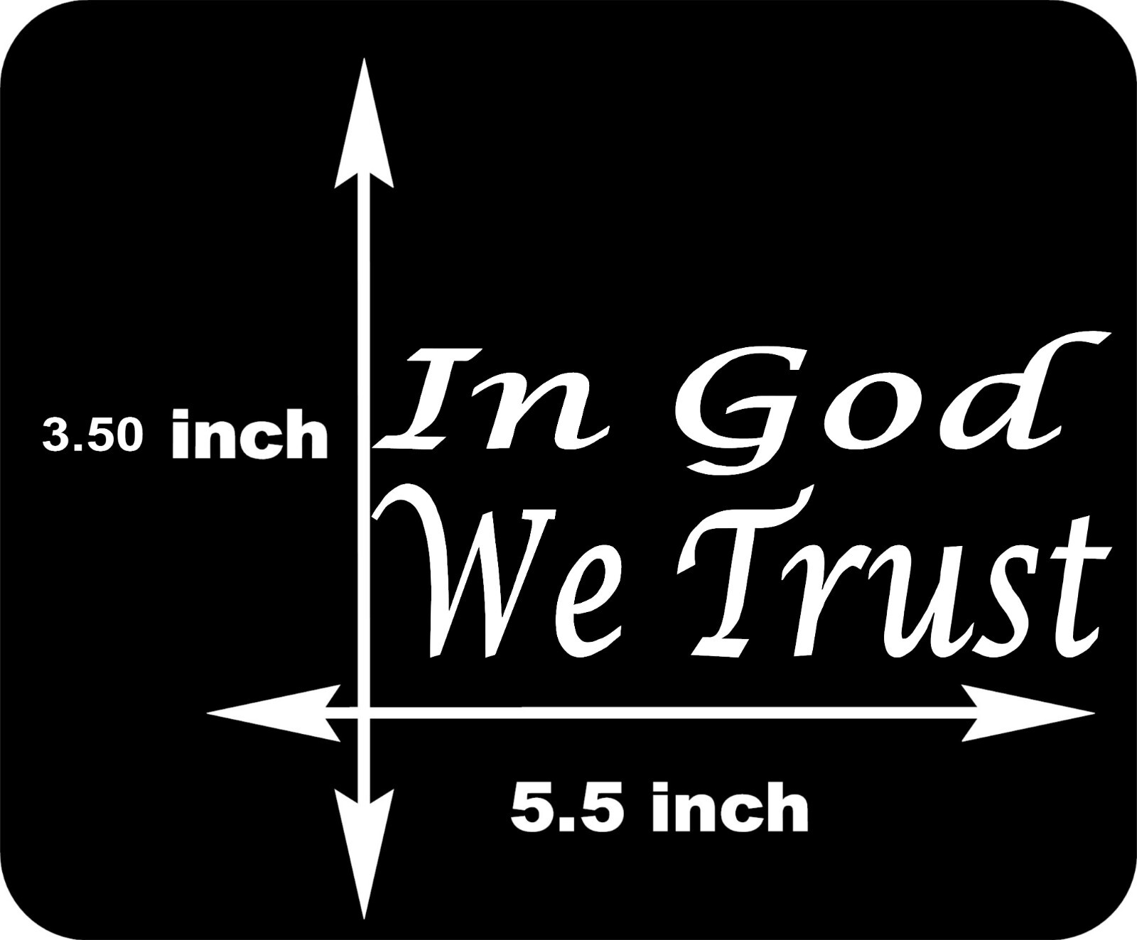 In God We Trust Tea party SECOND AMENDMENT Decal Vinyl 5.5" X 3.50"