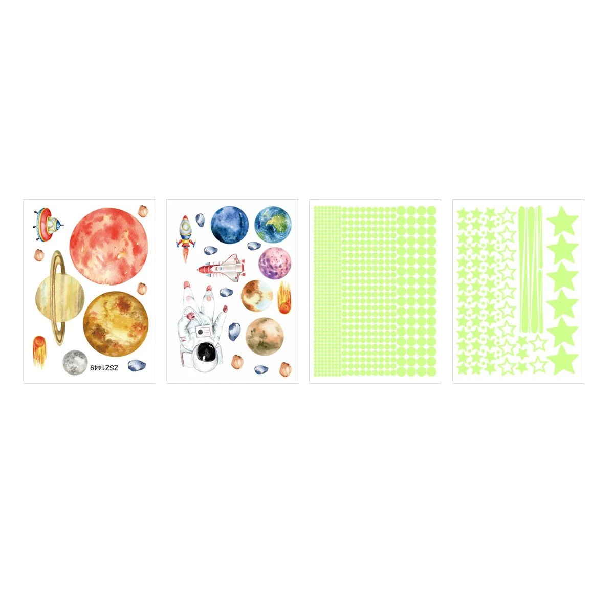 637pcs Glow In The Dark Stars Stickers Luminous Moon Wall Decals for Kids